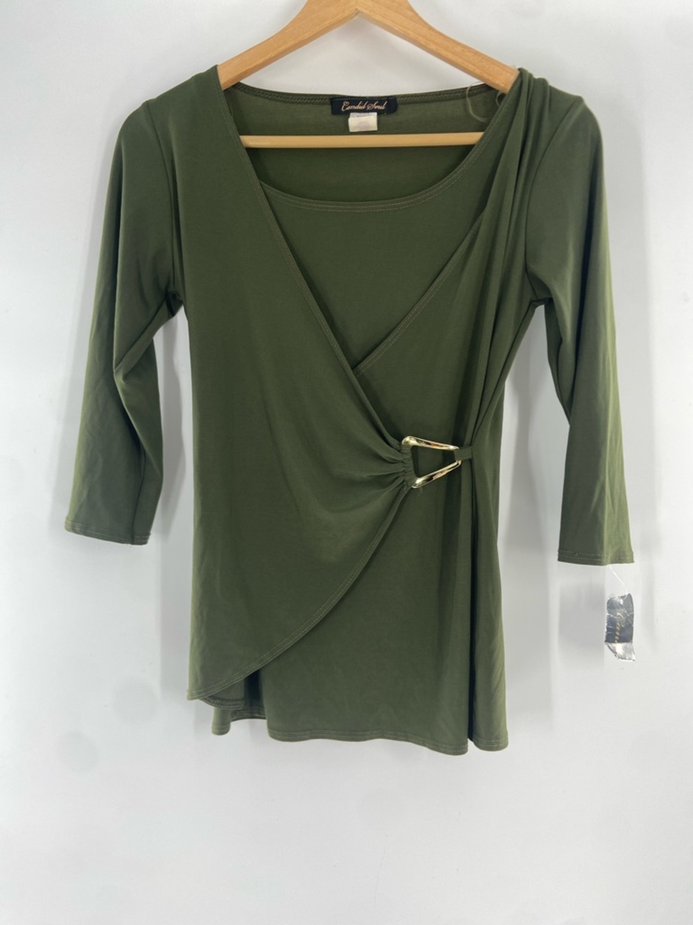 Candid Soul Green Long Sleeve Tee Size S NWT